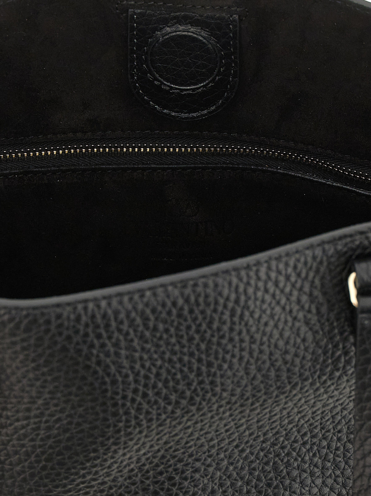 Valentino Garavani Black 'Rockstud' Small Shoulder Bag schwarz