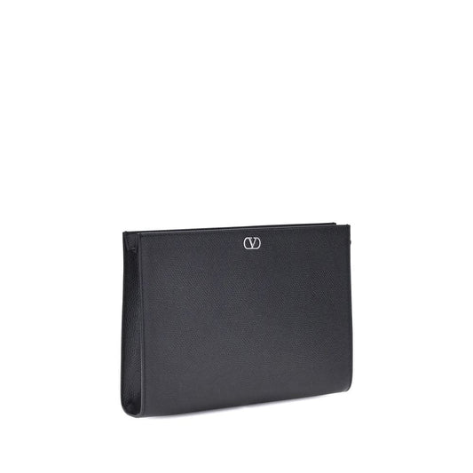 Valentino Garavani Black Leather Wallet schwarz