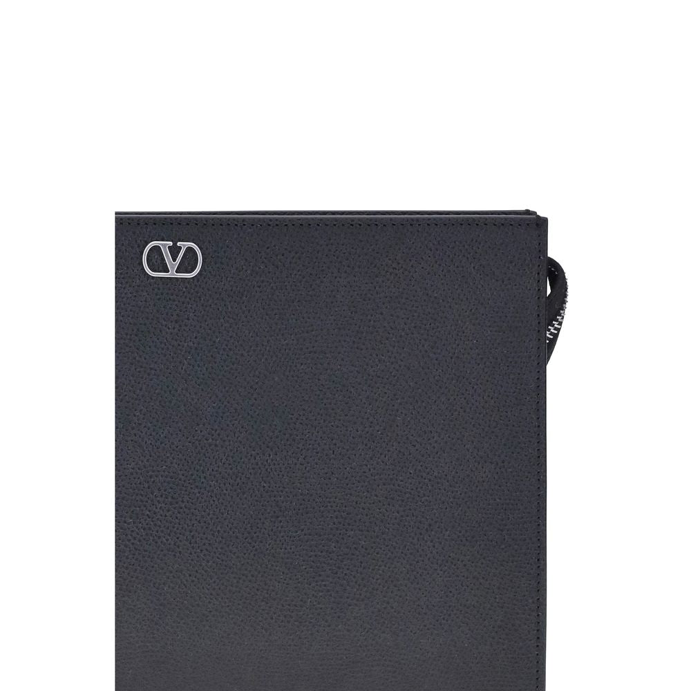 Valentino Garavani Black Leather Wallet schwarz