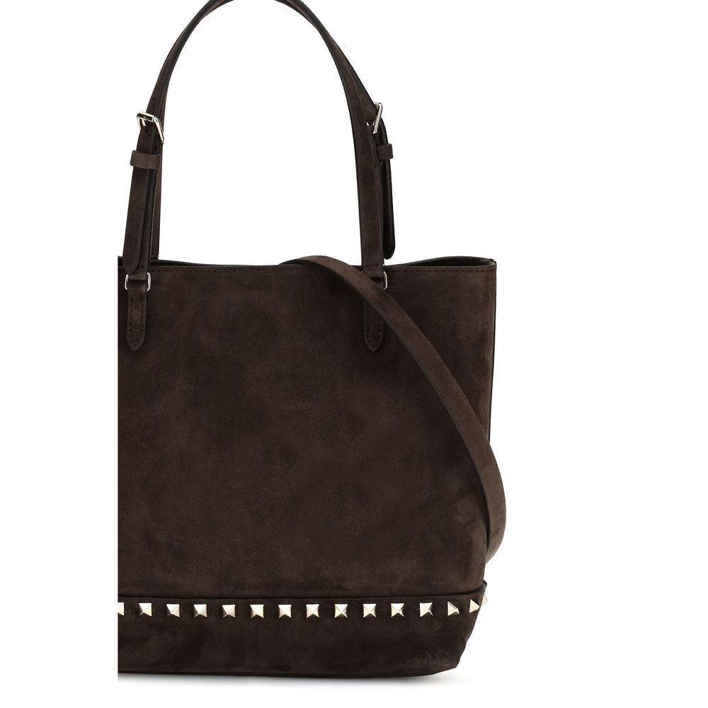 Valentino Garavani Brown 'Rockstud' Small Shoulder Bag braun