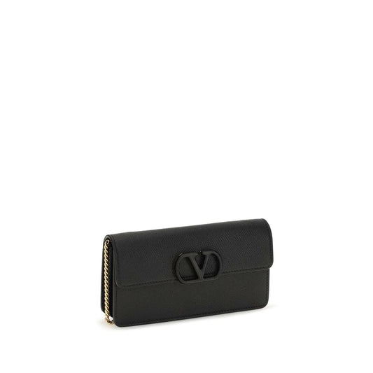 Valentino Garavani Black Leather Wallet schwarz