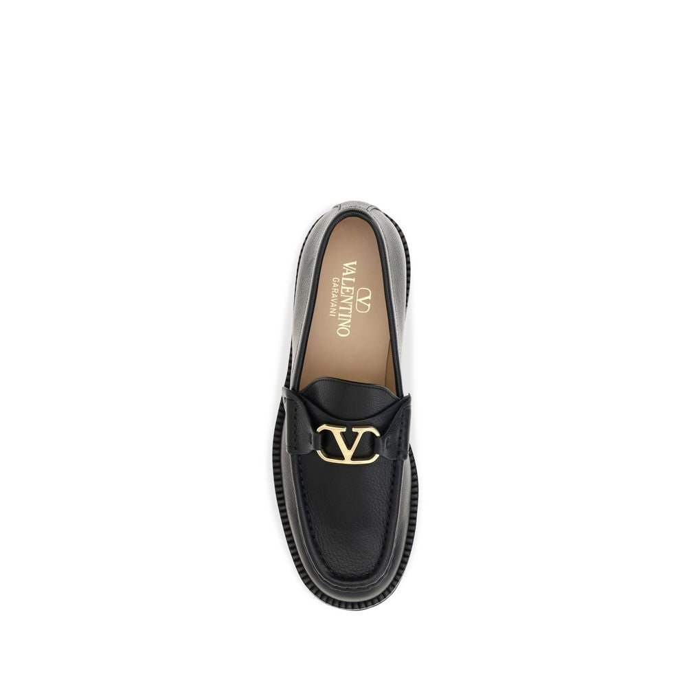 Valentino Garavani Black 'Platform' Loafers schwarz