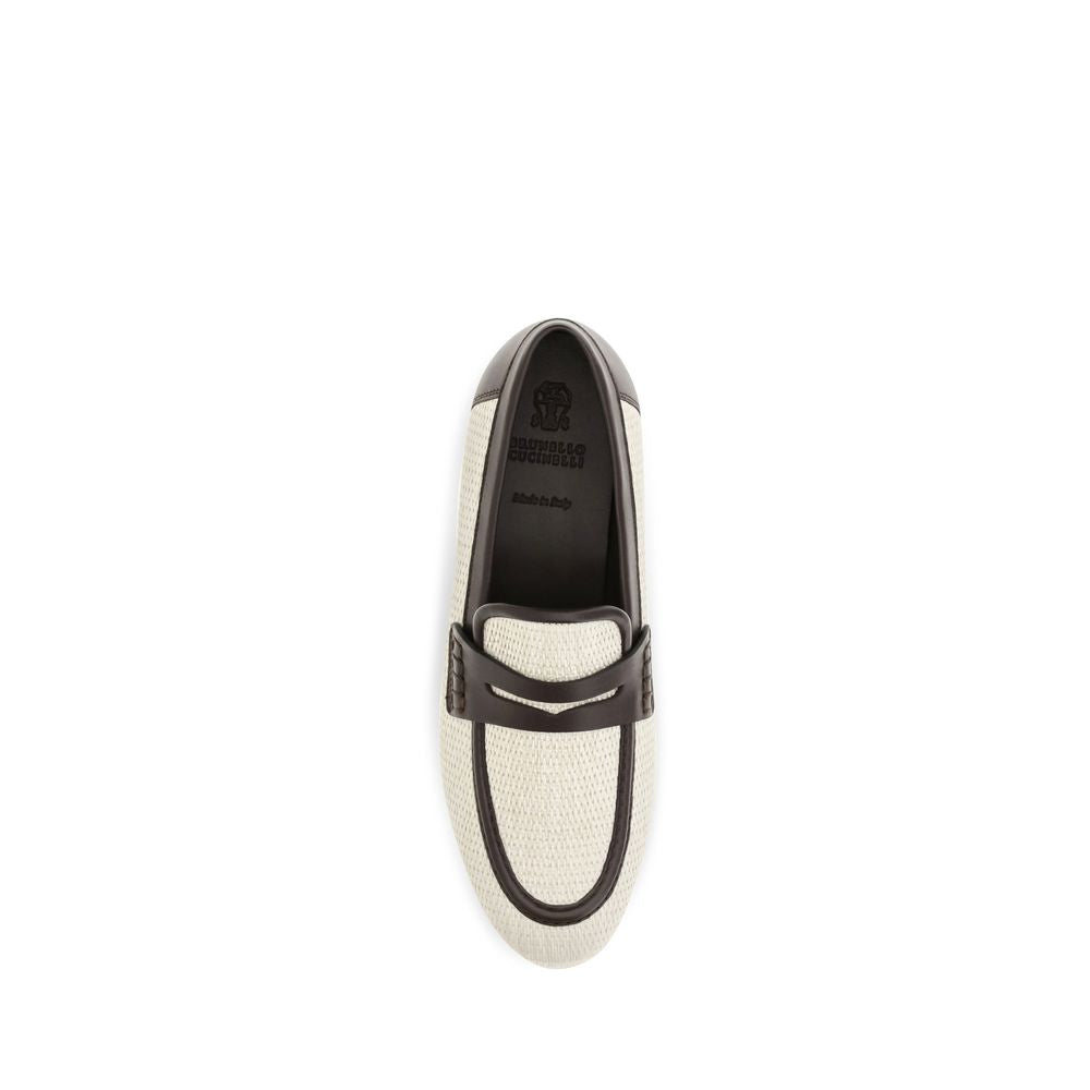 Brunello Cucinelli Beige 'Slip-On' Loafers