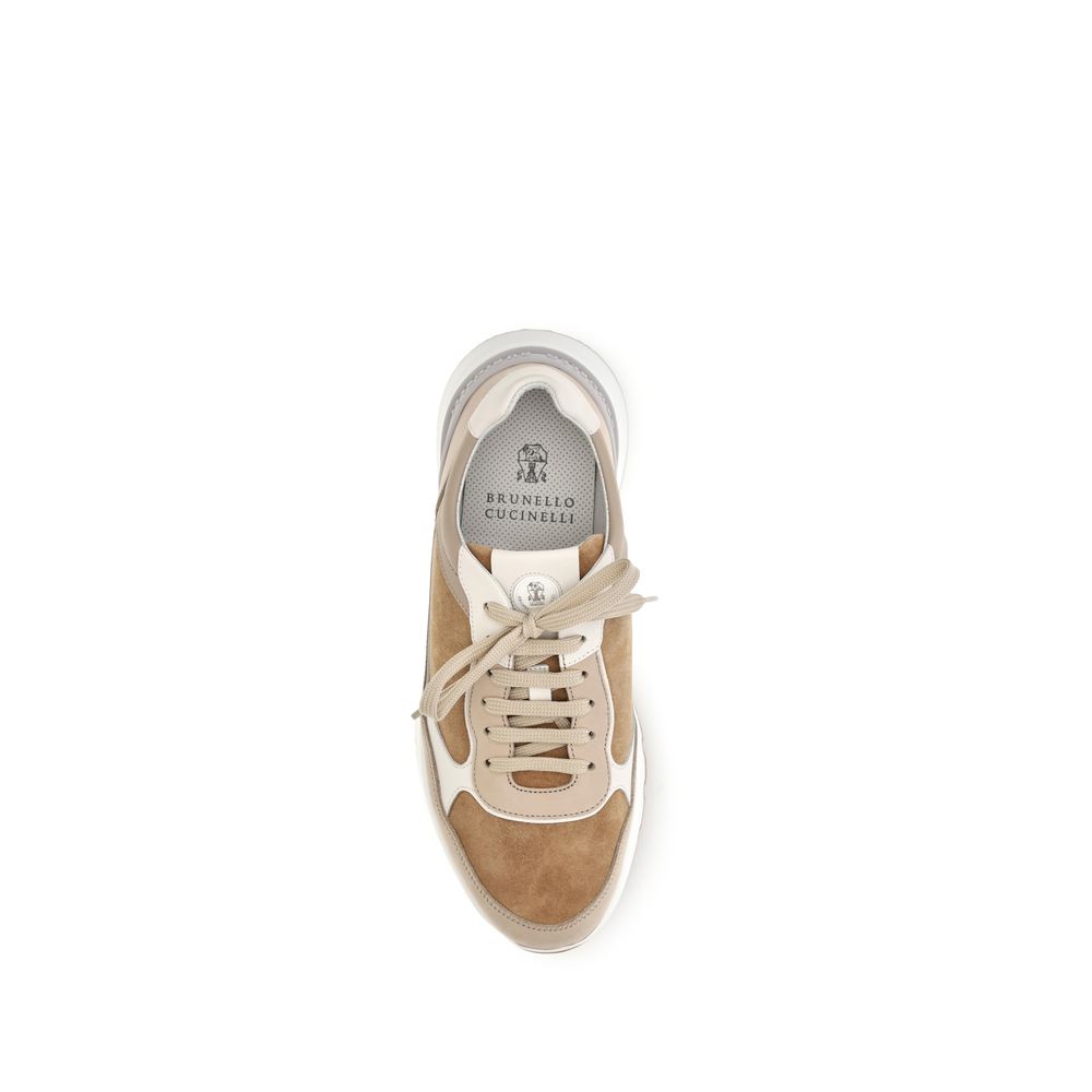 Brunello Cucinelli Beige 'Low Top' Sneakers