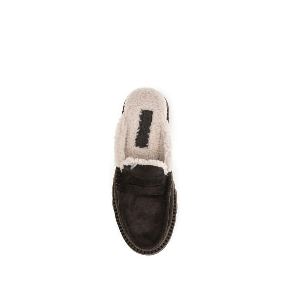 Pedro García Brown Savy Shearling Mules braun