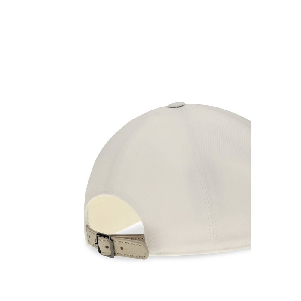 Brunello Cucinelli White Baseball Cap With Monili Embellishment Hat) weiss