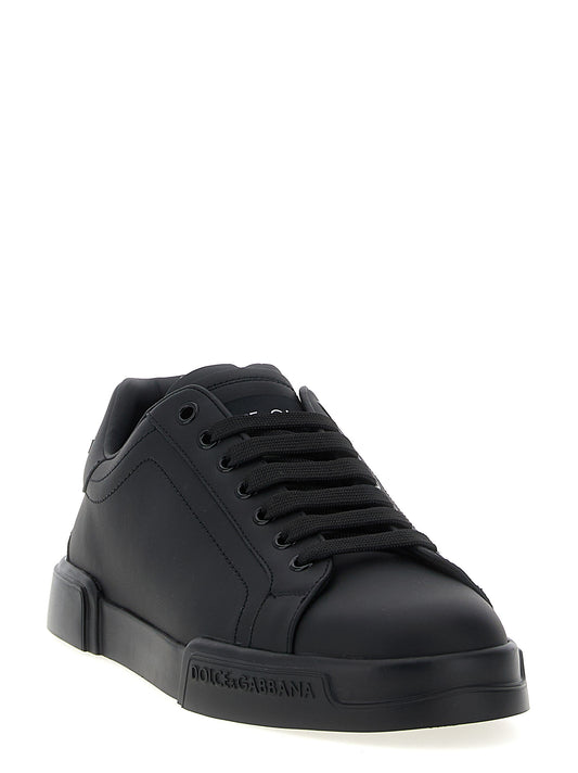 Dolce & Gabbana Black 'Portofino' Sneakers schwarz