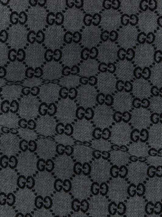 Gucci Gray Wool Scarf grau
