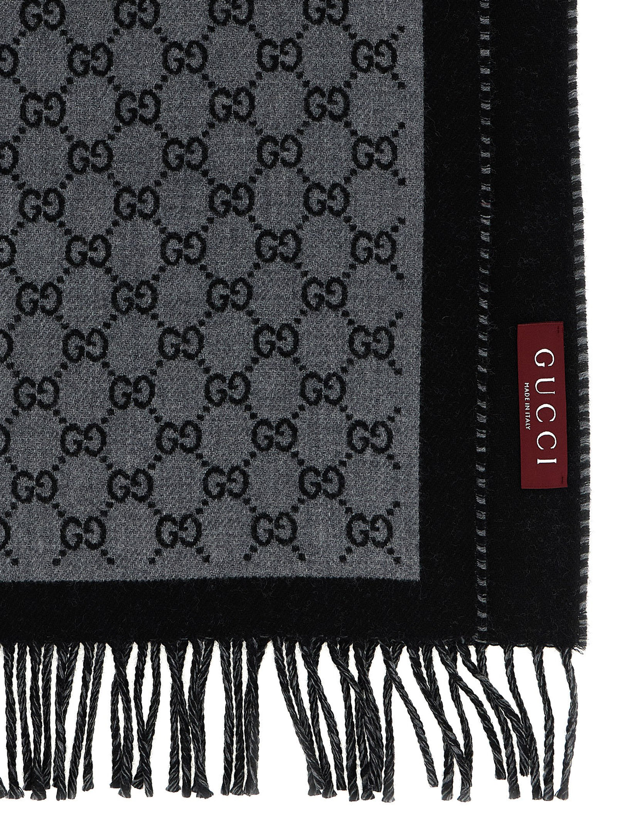 Gucci Gray Wool Scarf grau