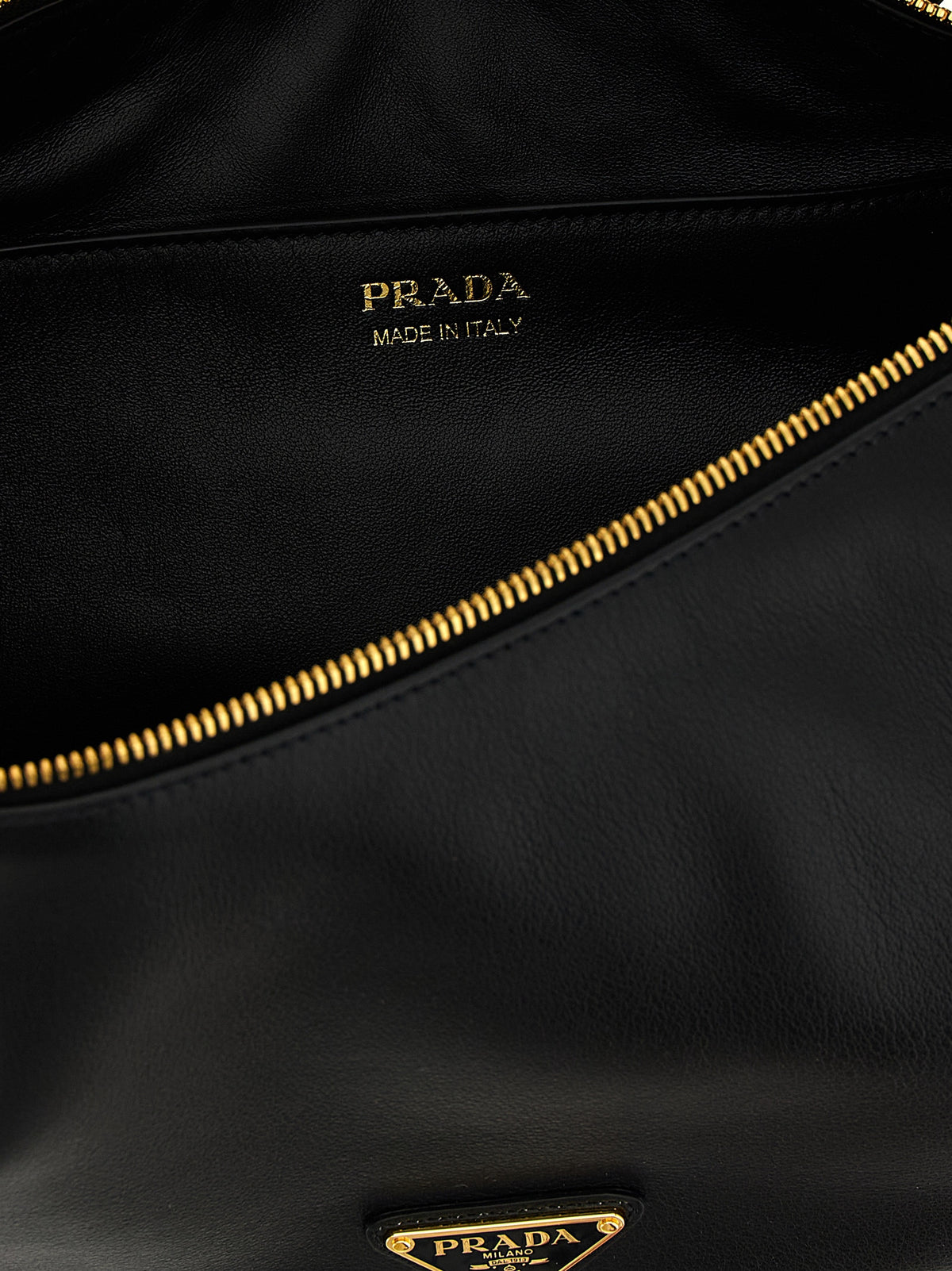 Prada Black 'Demi-Lune' Shoulder Bag schwarz