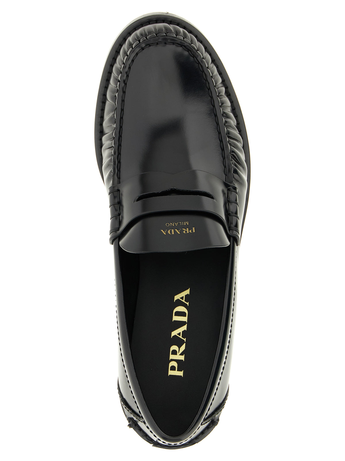 Prada Black 'Slip-On' Loafers schwarz
