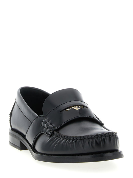 Prada Black 'Slip-On' Loafers schwarz