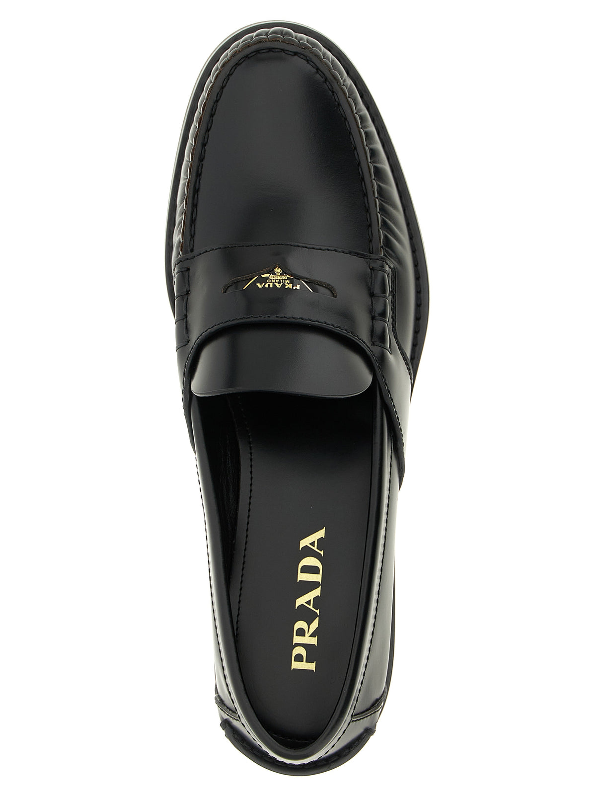 Prada Black 'Slip-On' Loafers schwarz