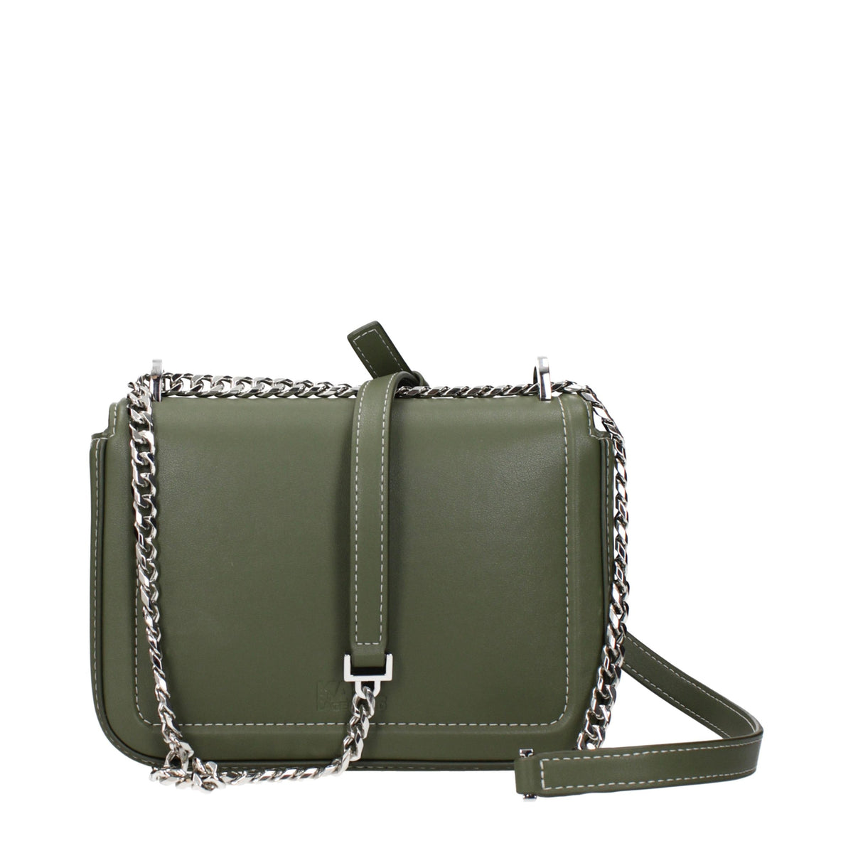 Karl Lagerfeld Green Leather Crossbody Bag grun