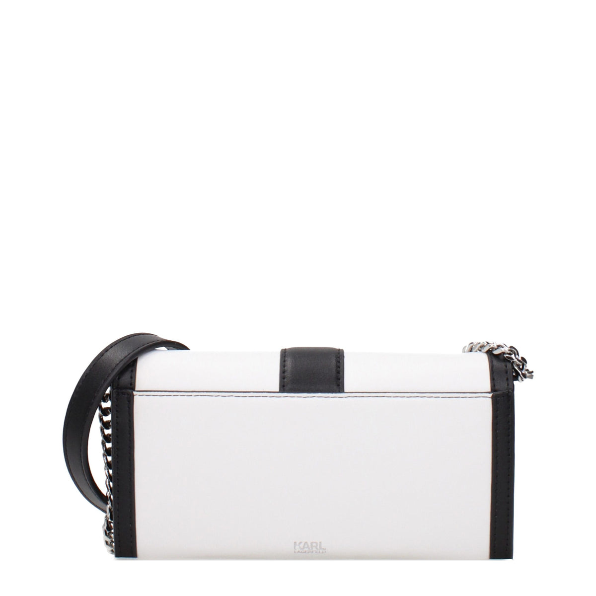 Karl Lagerfeld White Leather Clutch Bag weiss