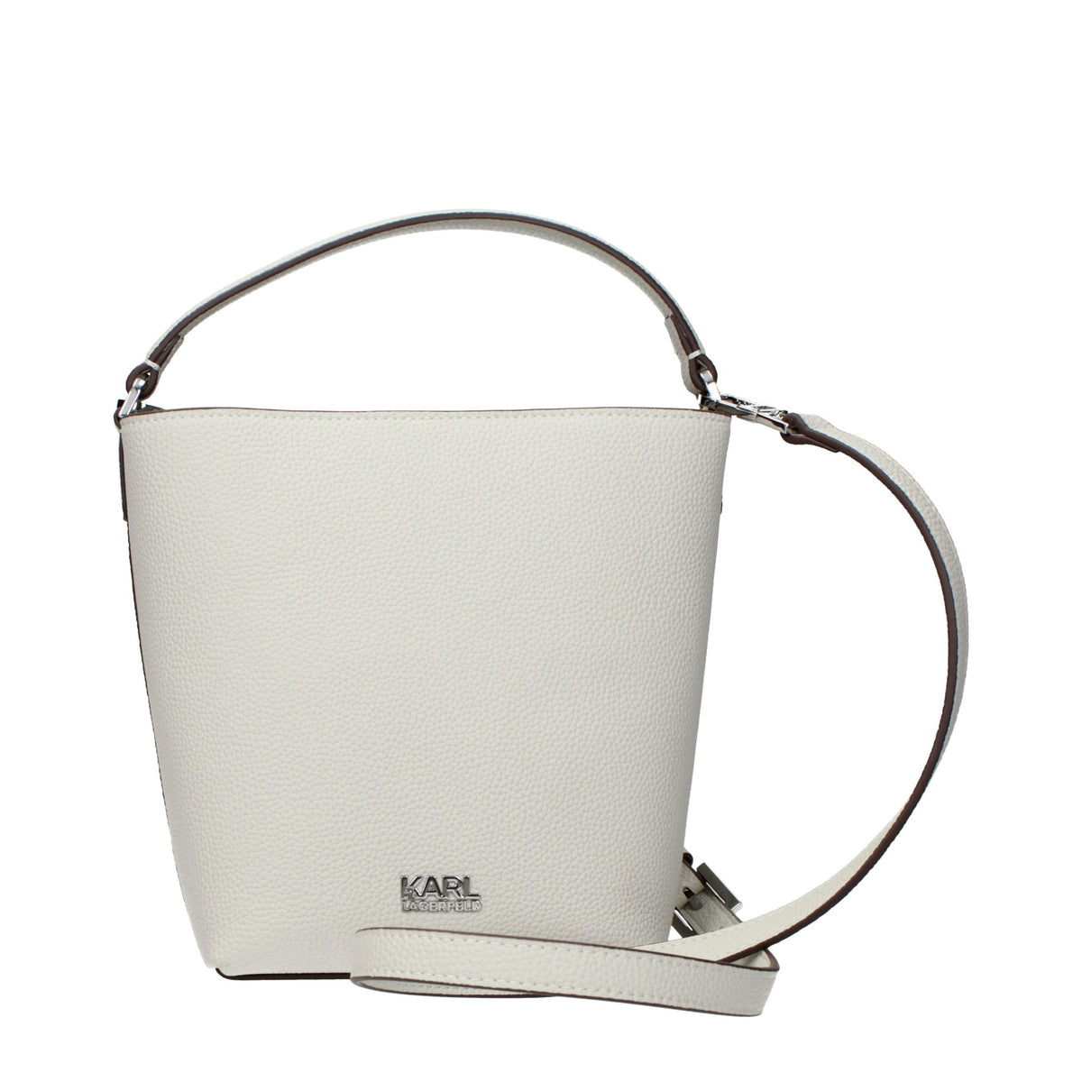Karl Lagerfeld Gray Leather Handbag grau