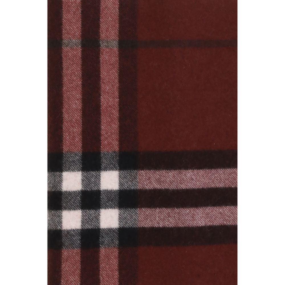 Burberry Bordeaux Cashmere Check Scarf