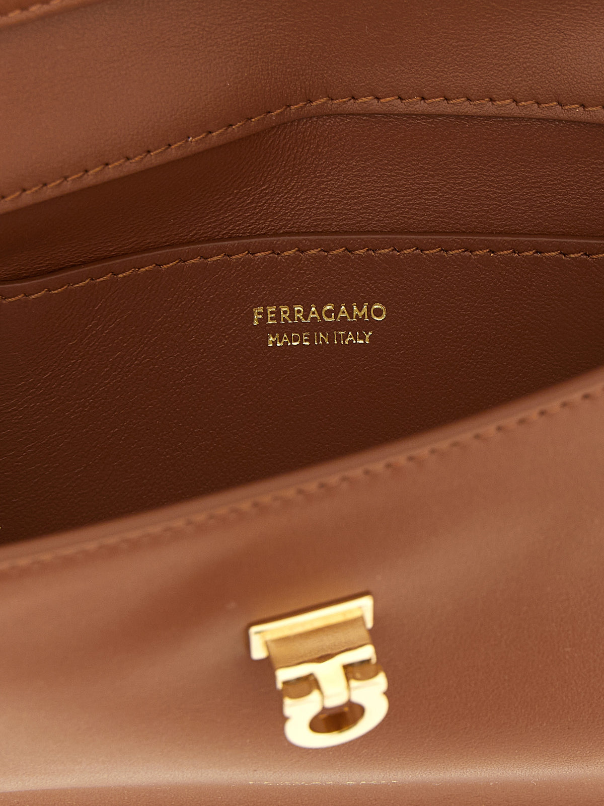 Ferragamo Brown 'Harley' Clutch braun