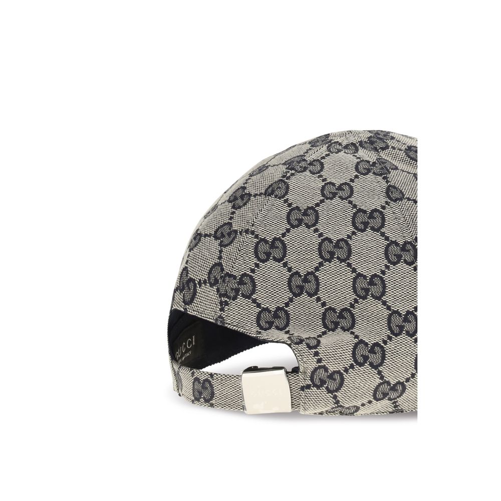 Gucci Gray GG Cotton Canvas Baseball Hat grau
