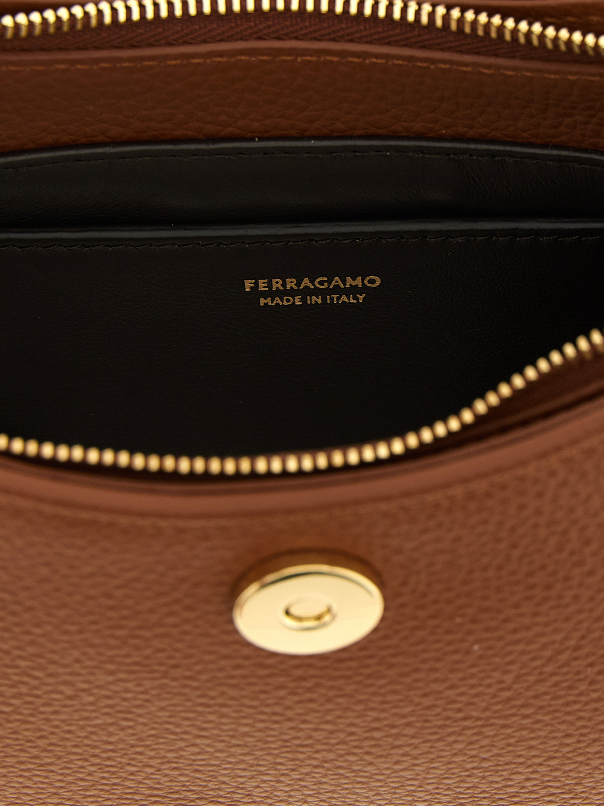 Ferragamo Brown 'Gabry' Mini Shoulder Bag braun