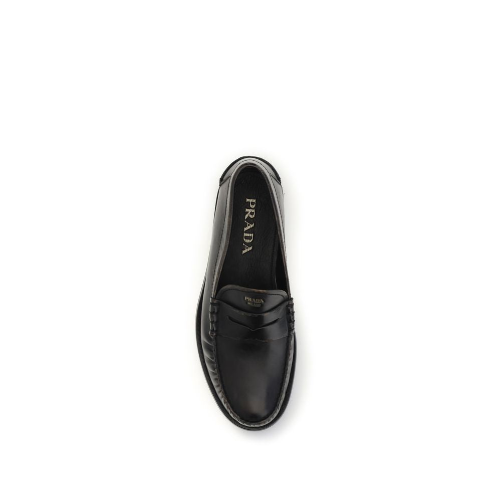 Prada Black 'Slip-On' Loafers schwarz