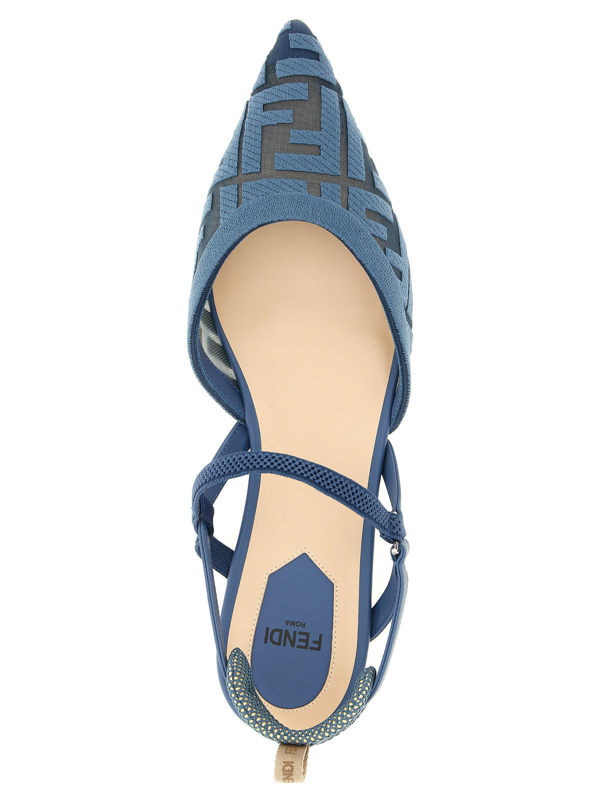 Fendi Blue Flat Sandals blau