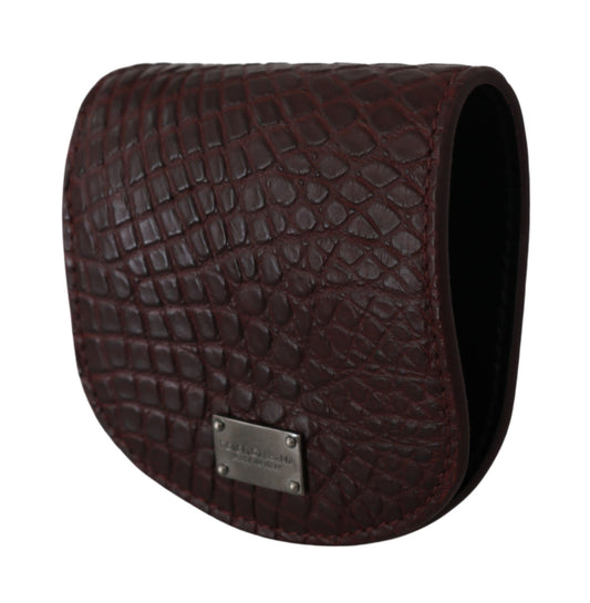Dolce & Gabbana Brown Exotic Skin Pocket Condom Case Holder Curated Luxury Accessories by Orvyn