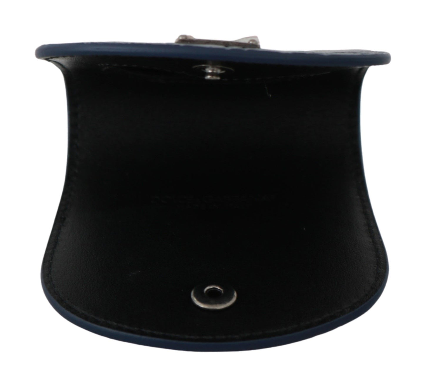 Dolce & Gabbana Blue Leather Holder Pocket Condom Case Curated Luxury Accessories by Orvyn