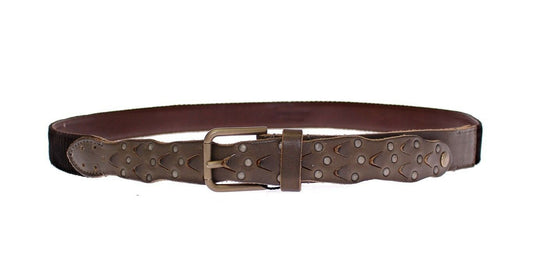 Dolce & Gabbana Brown Leather Logo Cintura Gürtel Belt braun
