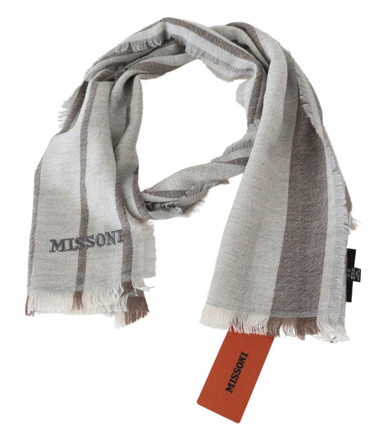 Missoni Multicolor Striped Wool Unisex Neck Wrap Scarf Curated Luxury Accessories by Orvyn