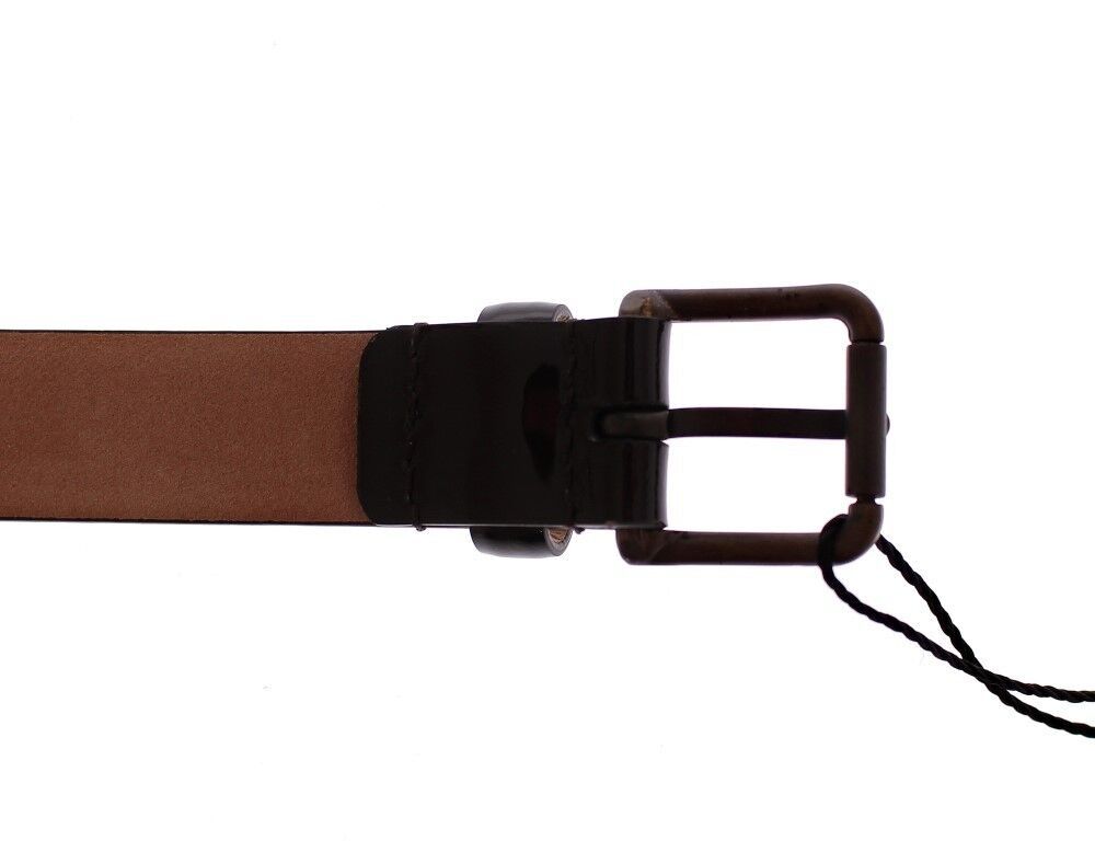 Dolce & Gabbana Brown Leather Logo Belt Cintura braun