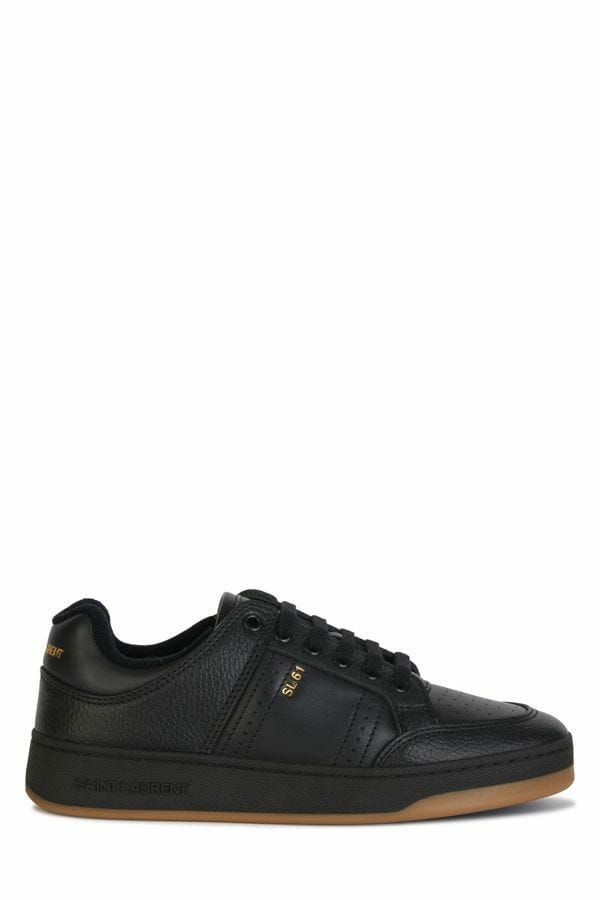 Saint Laurent Black Leather Low Top Sneakers