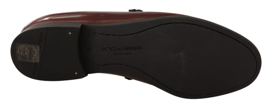 Dolce & Gabbana Bordeaux Patent Leather Dress Loafers Shoes Curated Luxury Accessories by Orvyn