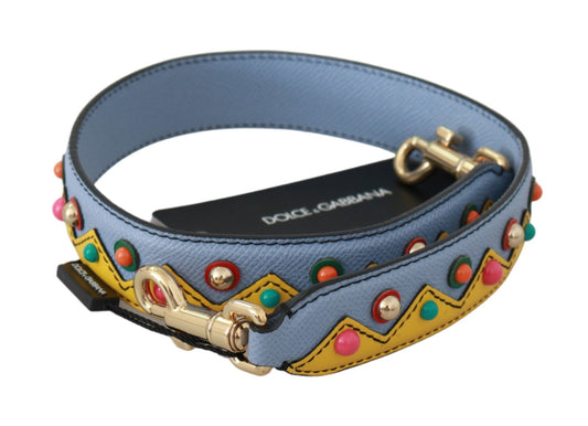 Dolce & Gabbana Blue Handbag Accessory Shoulder Strap Leather Curated Luxury Accessories by Orvyn