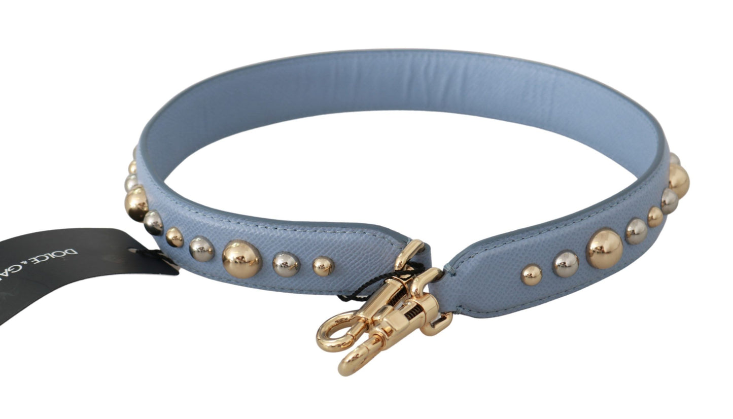 Dolce & Gabbana Blue Leather Handbag Accessory Shoulder Strap Curated Luxury Accessories by Orvyn