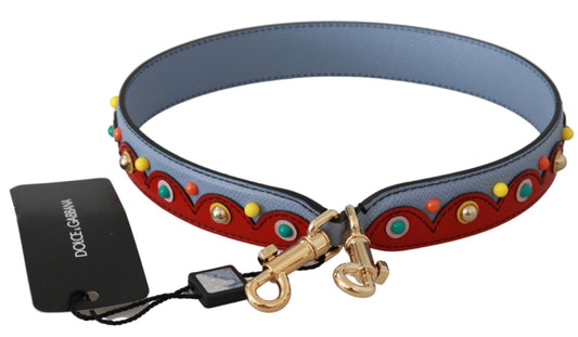 Dolce & Gabbana Blue Handbag Accessory Leather Shoulder Strap Curated Luxury Accessories by Orvyn