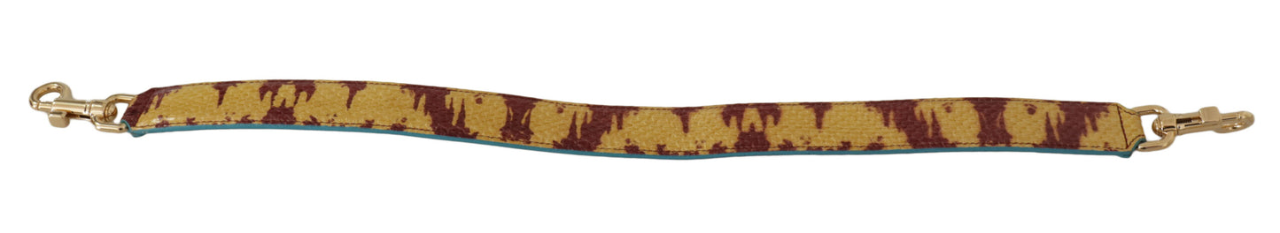 Dolce & Gabbana Yellow Red Leather Gold Tone Shoulder Strap Curated Luxury Accessories by Orvyn