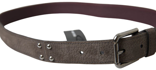 Dolce & Gabbana Brown Leather Metal Buckle Men Cintura Belt braun