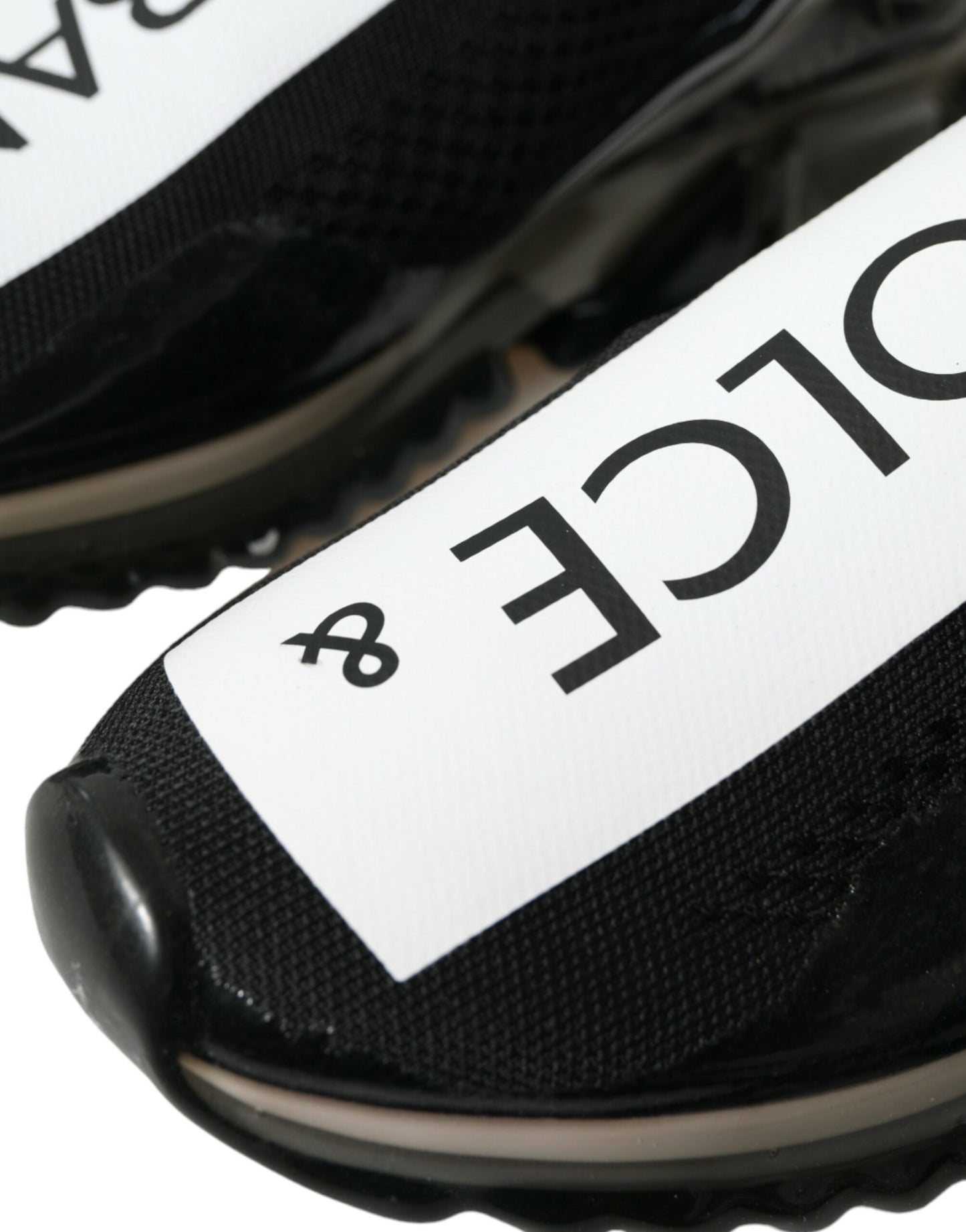 Dolce & Gabbana Black White Slip On Sneakers Sorrento Shoes Curated Luxury Accessories by Orvyn