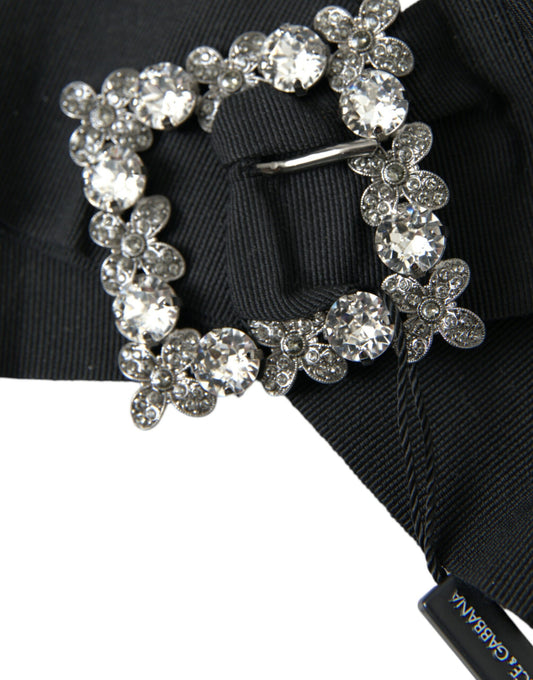 Dolce & Gabbana Black Swarovski Crystal Embellished Hair Clip Curated Luxury Accessories by Orvyn