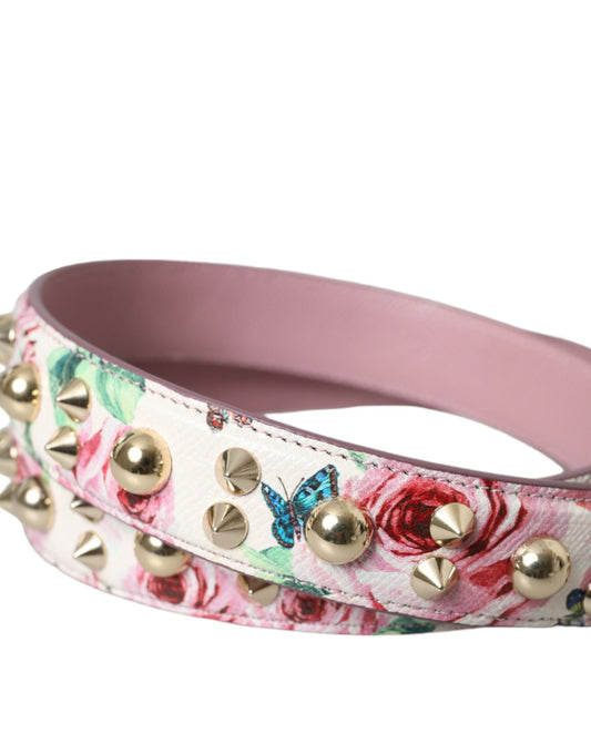 Dolce & Gabbana Pink Floral Handbag Accessory Shoulder Strap Curated Luxury Accessories by Orvyn