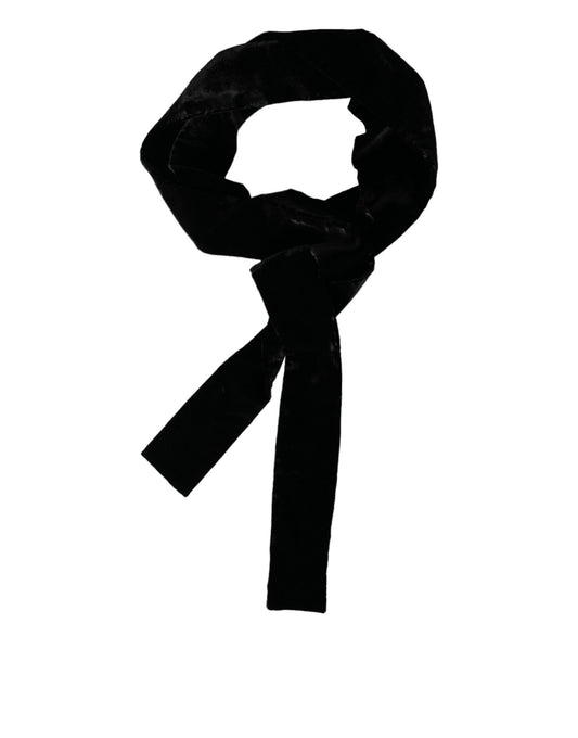 Dolce & Gabbana Black Viscose Wide Waist Women Belt Curated Luxury Accessories by Orvyn