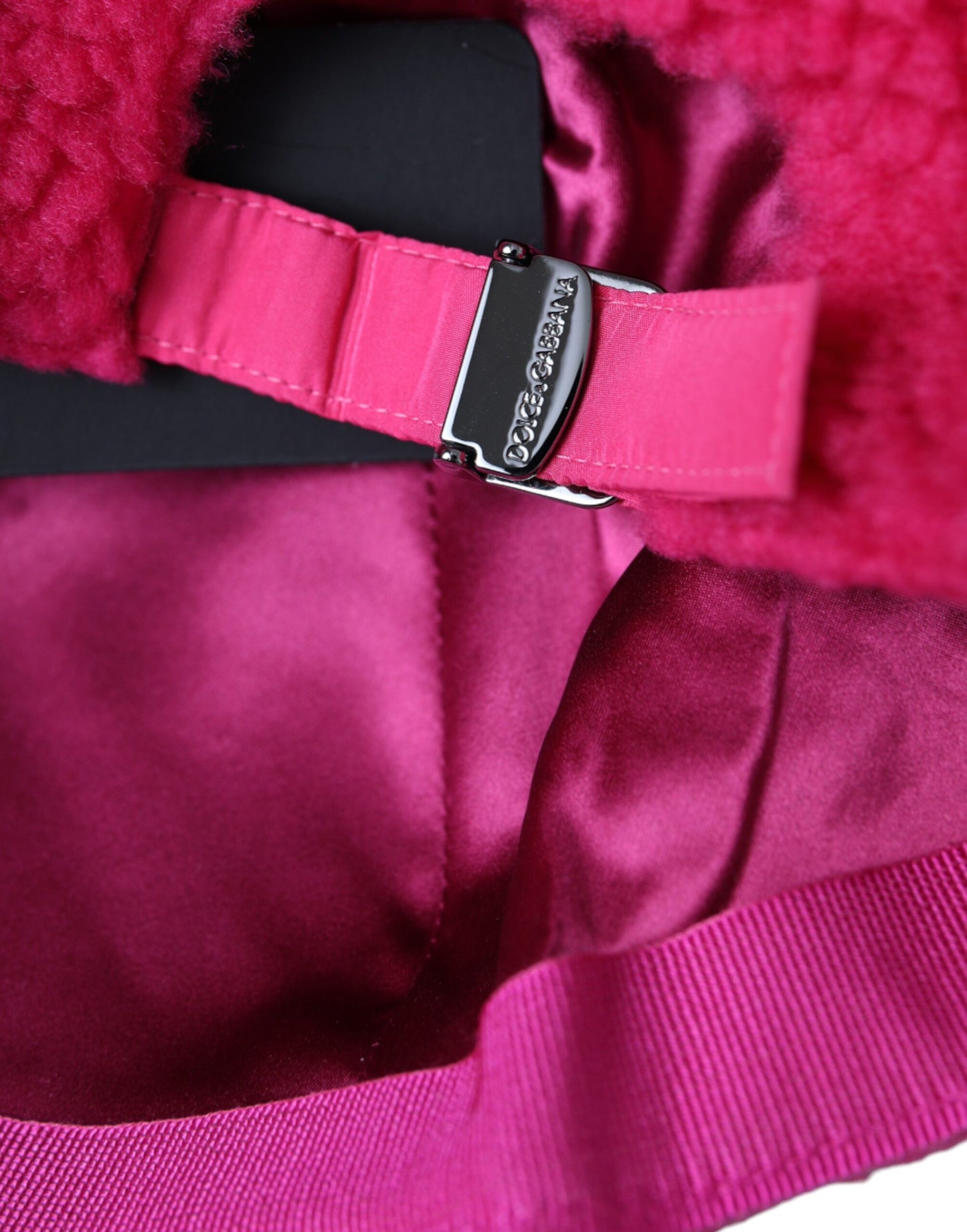 Dolce & Gabbana Pink Fleece Plush Baseball Hat Men Curated Luxury Accessories by Orvyn