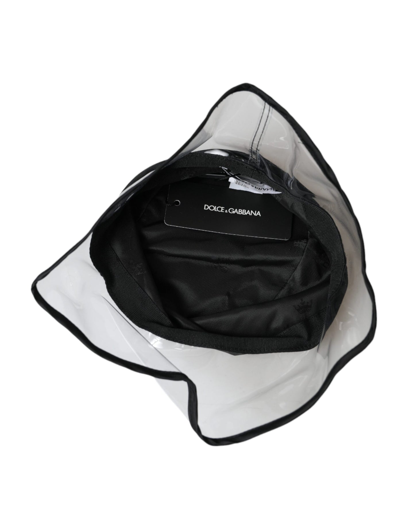 Dolce & Gabbana Black Polyester Plastic Bucket Hat Men Curated Luxury Accessories by Orvyn