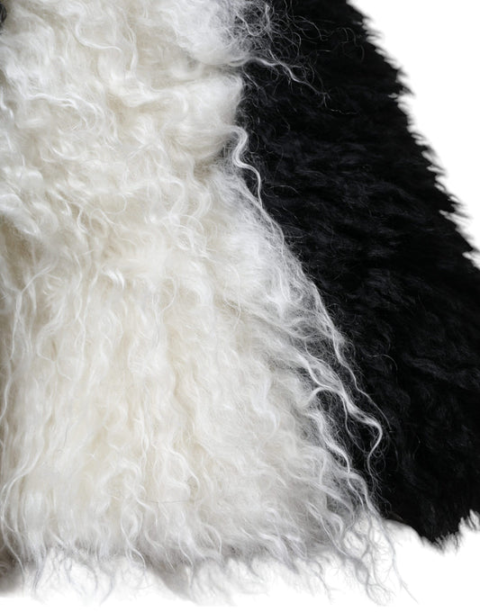 Dolce & Gabbana Black White Stripes Mohair Fur Bucket Hat Curated Luxury Accessories by Orvyn