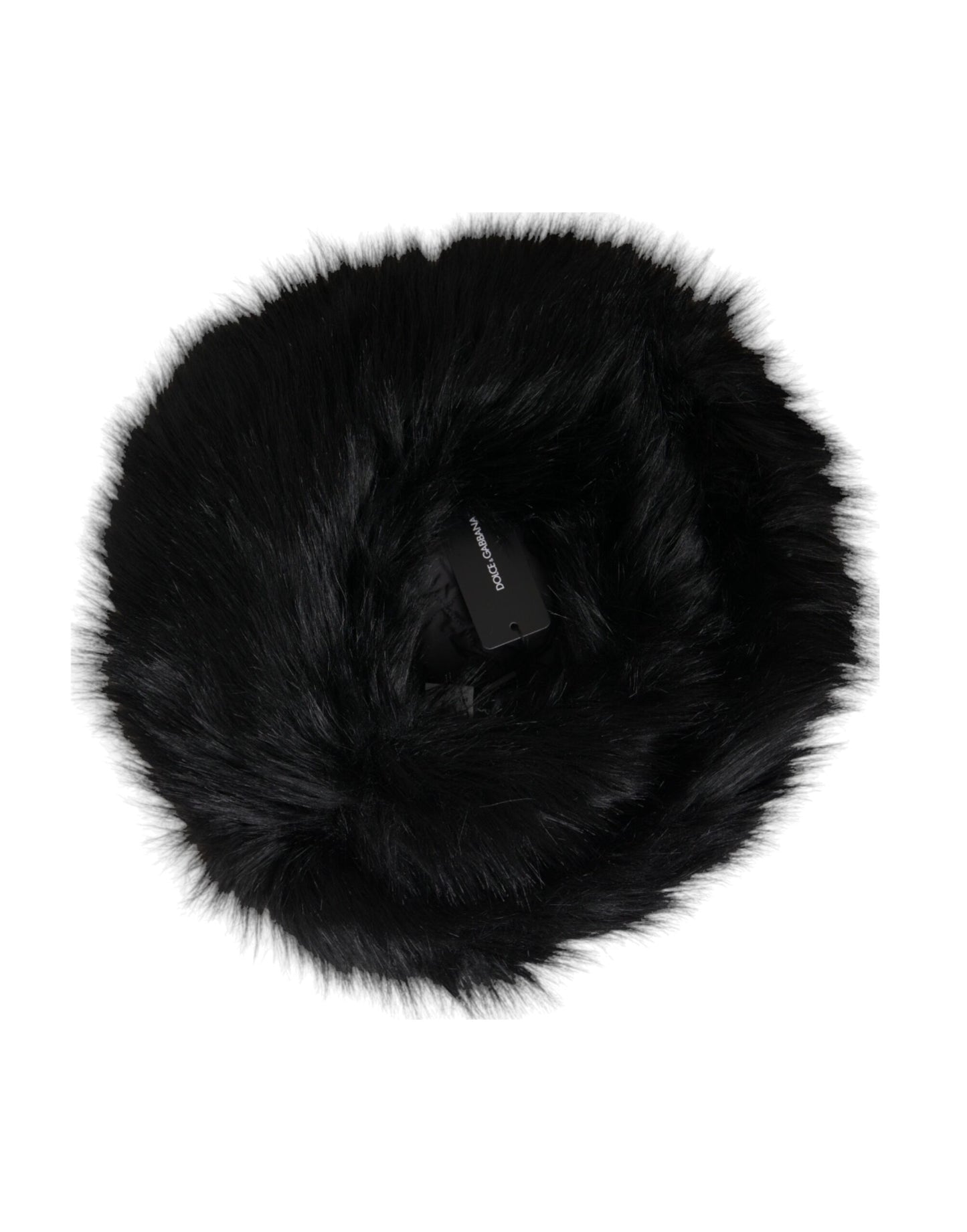 Dolce & Gabbana Black Faux Fur Womens Bucket Hat Curated Luxury Accessories by Orvyn