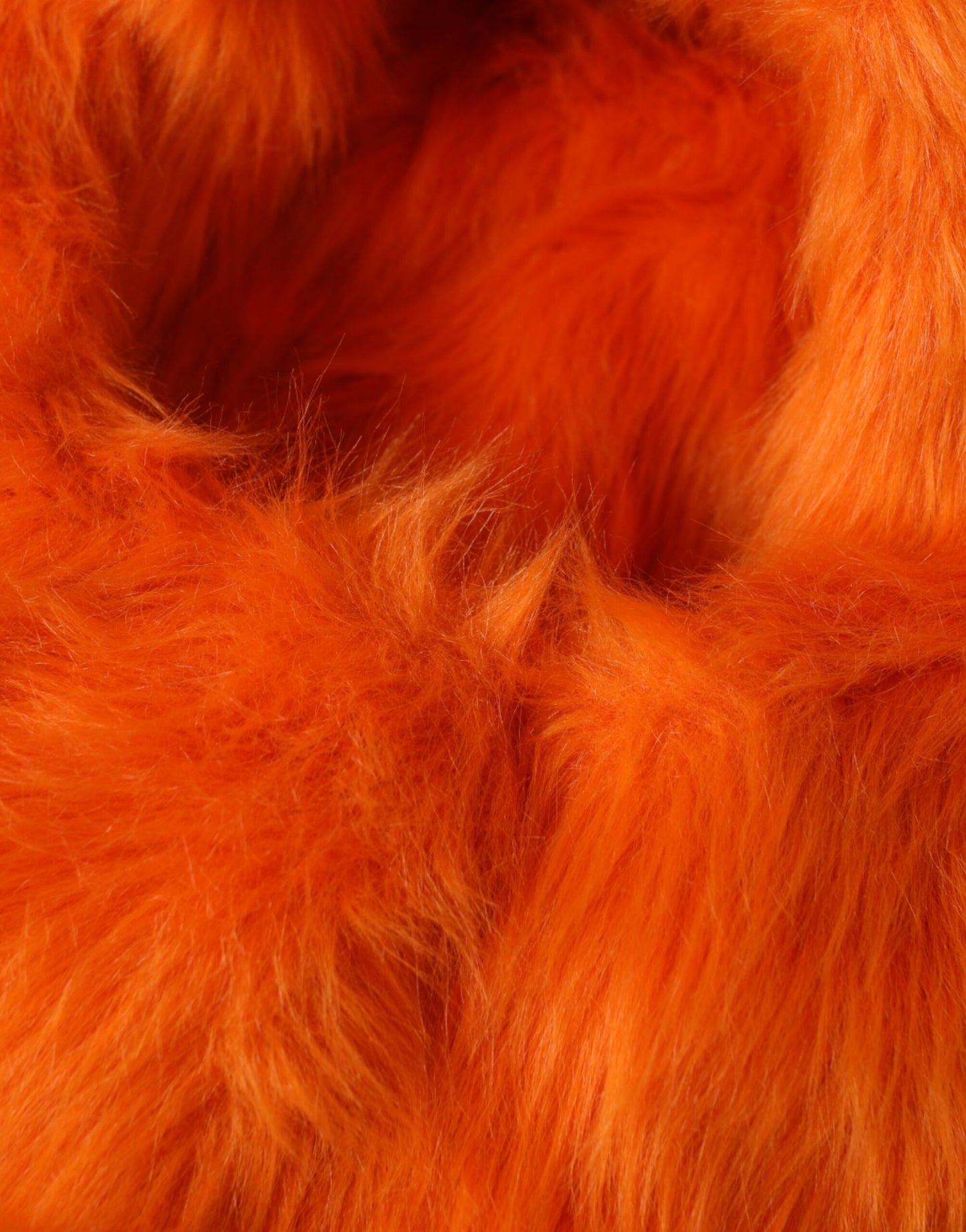 Dolce & Gabbana Orange Faux Fur Whole Head Wrap Hat Curated Luxury Accessories by Orvyn