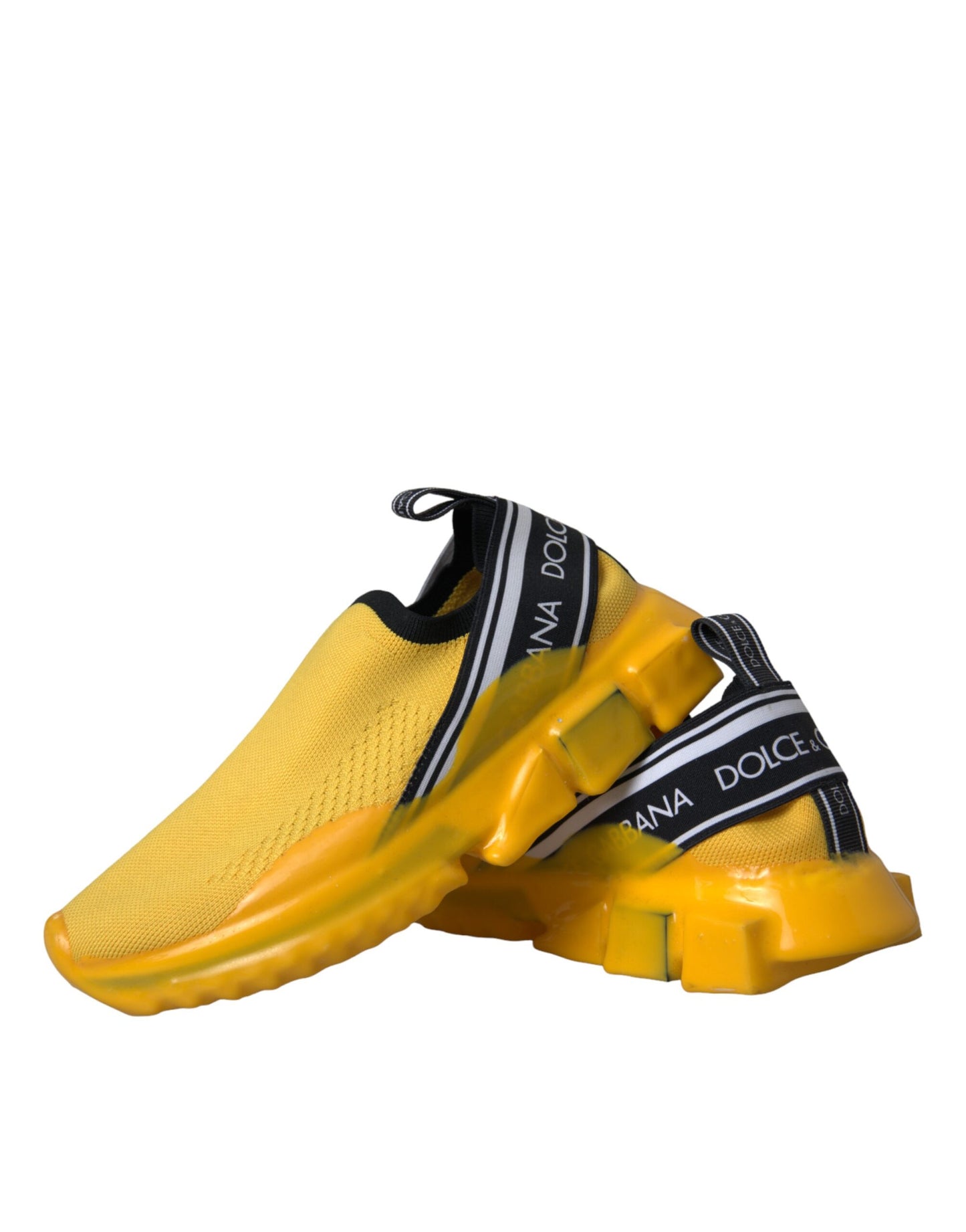 Dolce & Gabbana Yellow Sorrento Slip On Sneakers Women Shoes Curated Luxury Accessories by Orvyn