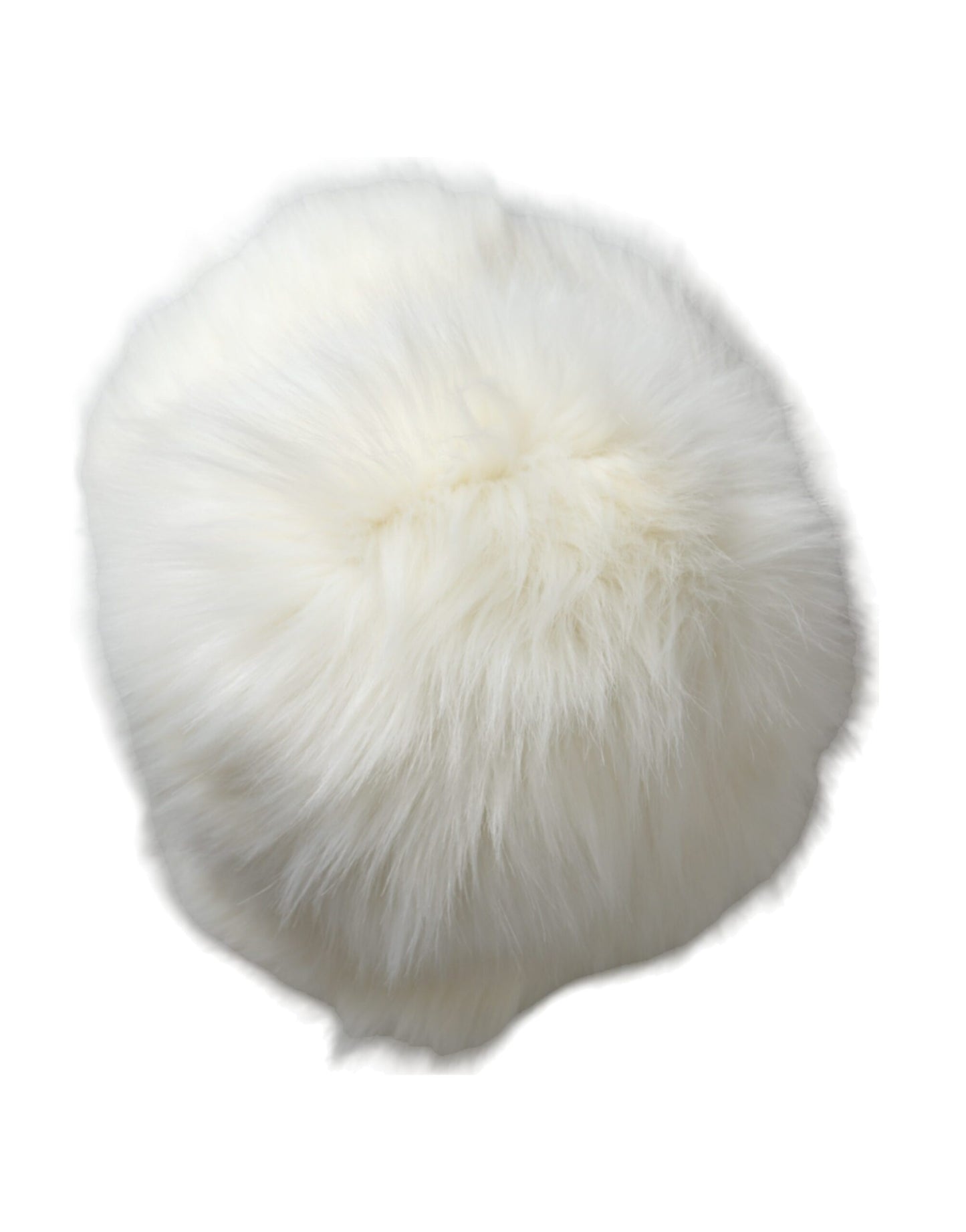 Dolce & Gabbana White Acrylic Fur Womens Bucket Hat Curated Luxury Accessories by Orvyn