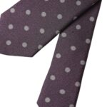 Dolce & Gabbana Purple 100% Silk Polka Dot Adjustable Men Tie lila